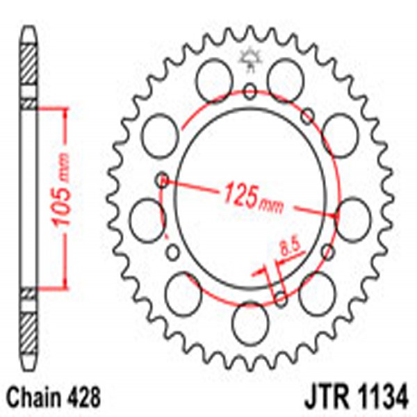 JT JT Rear Sprockets R/W 1134-48